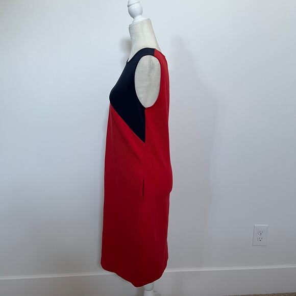 Boden Edwina Ottoman Shift Dress Ribbed Knit Color Block Workwear Crew Neck Sz 8 - Picture 3 of 6